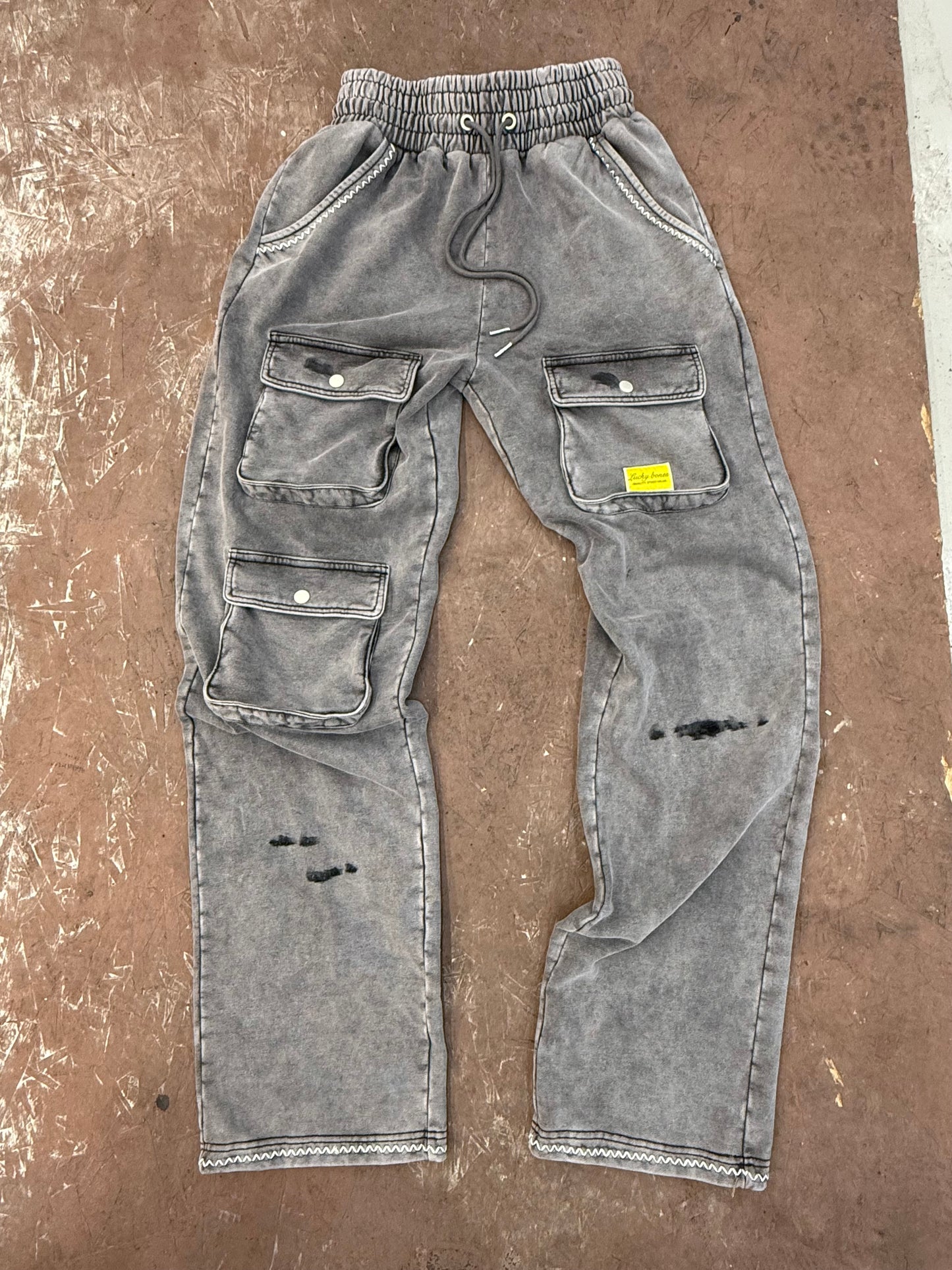 “Ash gray” utility Sweats